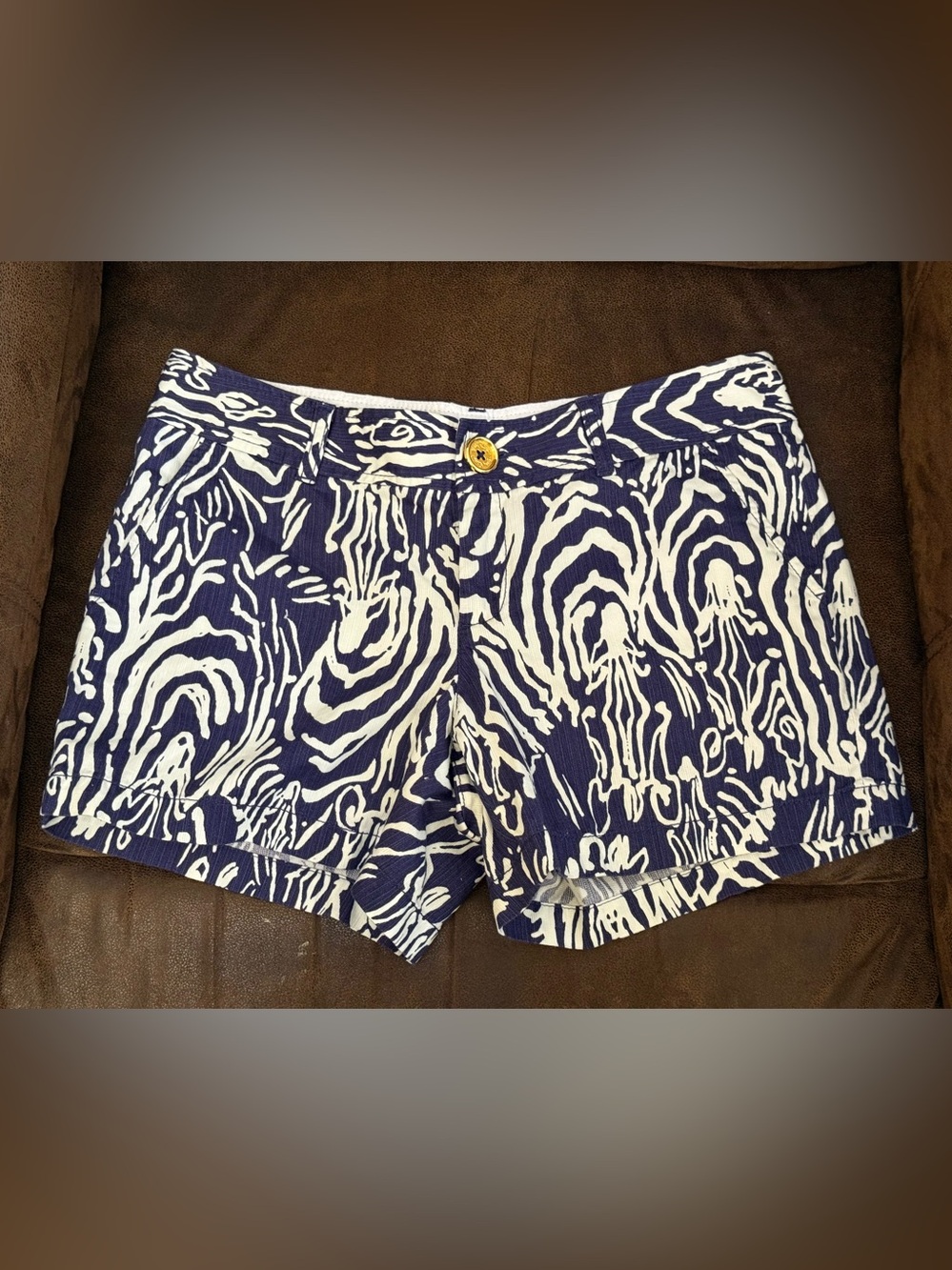 Lilly Pulitzer Dark Purple & White Patterned Callahan Shorts